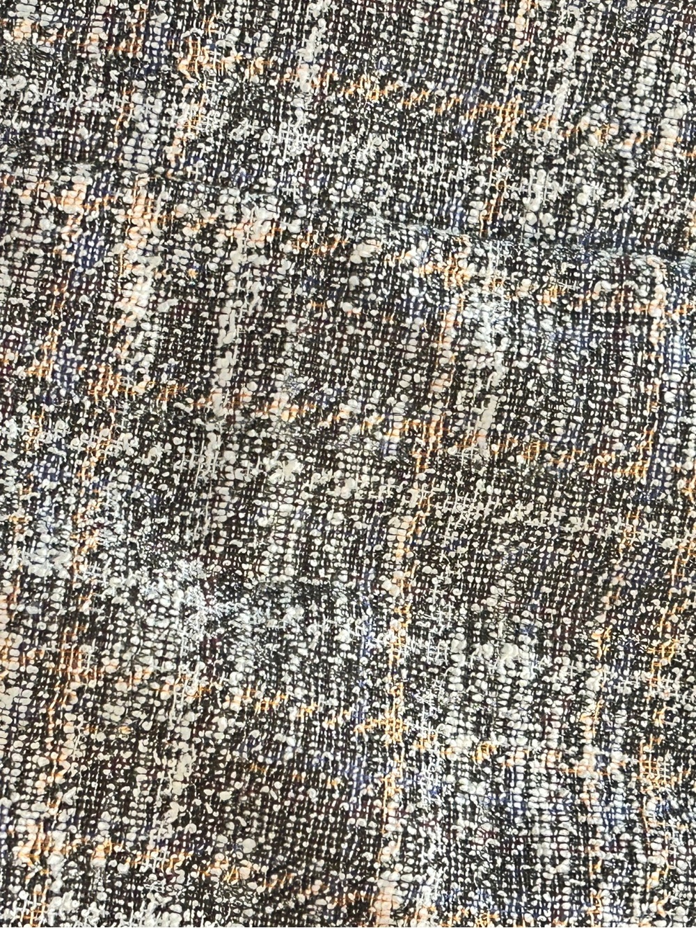 Textured Tweed Pencil Skirt in Gray and Cream for fall and winter wear - Picture 7 of 11